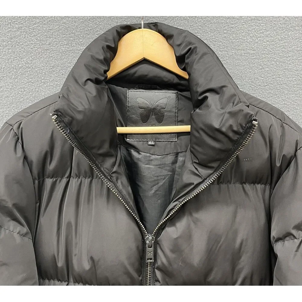 Good For Nothing Puffer Jacket Men 2XL Black United Kingdom Zip Pockets Outdoor‎